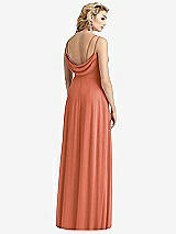Front View Thumbnail - Terracotta Copper Cowl-Back Double Strap Maxi Dress with Side Slit