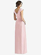 Rear View Thumbnail - Ballet Pink Cap Sleeve Pleated Skirt Dress with Pockets
