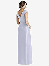 Rear View Thumbnail - Silver Dove Cap Sleeve Pleated Skirt Dress with Pockets