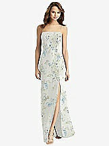 Alt View 2 Thumbnail - Bleu Garden Tie-Back Cutout Trumpet Gown with Front Slit