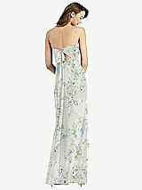 Alt View 3 Thumbnail - Bleu Garden Tie-Back Cutout Trumpet Gown with Front Slit