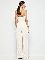 Alt View 2 Thumbnail - Ivory Strapless Notch Crepe Jumpsuit with Pockets