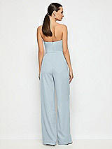 Alt View 2 Thumbnail - Mist Strapless Notch Crepe Jumpsuit with Pockets