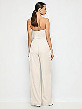 Alt View 2 Thumbnail - Oat Strapless Notch Crepe Jumpsuit with Pockets