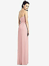 Rear View Thumbnail - Rose Slim Spaghetti Strap Chiffon Dress with Front Slit