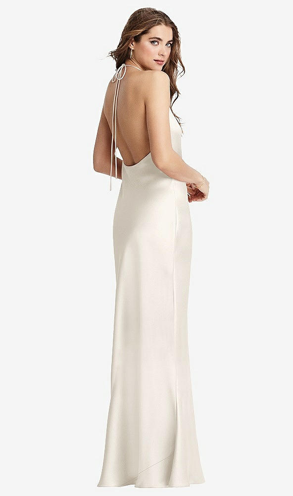 Front View - Ivory Cowl-Neck Convertible Maxi Slip Dress - Reese