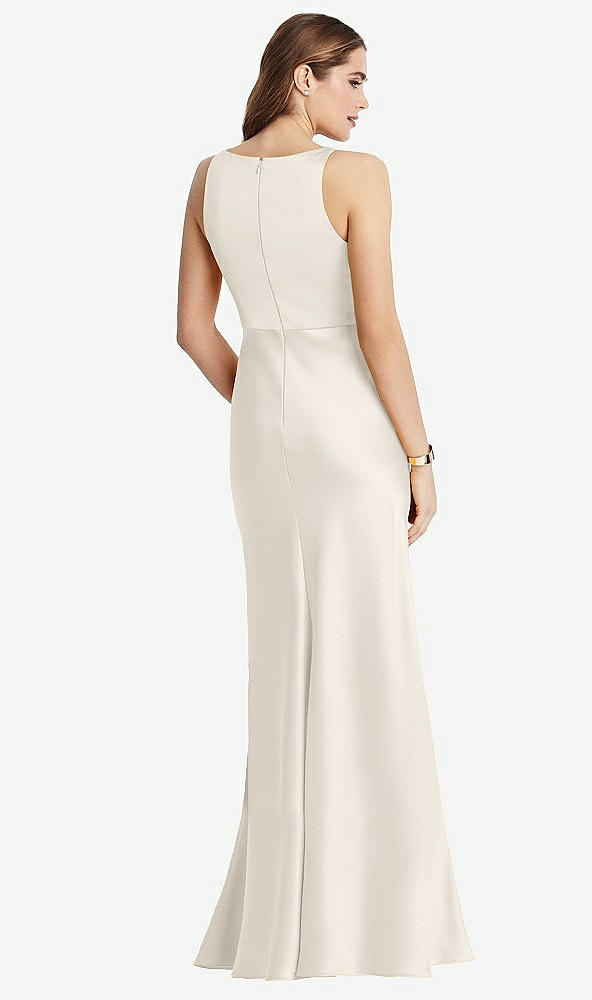 Back View - Ivory Cowl-Neck Maxi Tank Dress - Nova