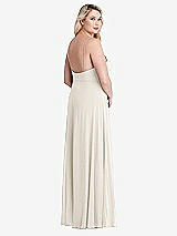 Alt View 2 Thumbnail - Ivory Square Neck Chiffon Maxi Dress with Front Slit - Elliott