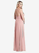 Alt View 2 Thumbnail - Rose Square Neck Chiffon Maxi Dress with Front Slit - Elliott