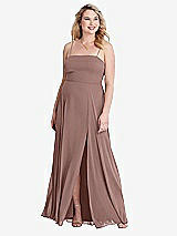 Alt View 1 Thumbnail - Sienna Square Neck Chiffon Maxi Dress with Front Slit - Elliott