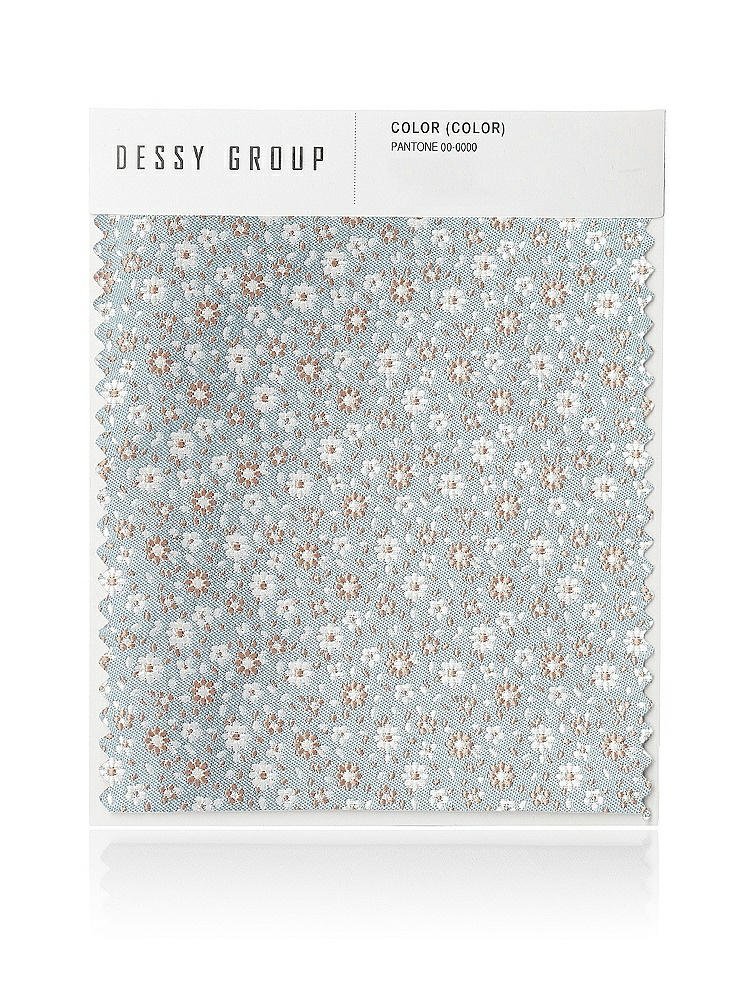 Front View - Icelandic/topaz/ivory Arnit Floral Jacquard Swatch