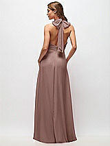 Rear View Thumbnail - Sienna High Neck Halter Backless Maxi Dress