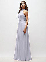 Side View Thumbnail - Silver Dove High Neck Halter Backless Maxi Dress