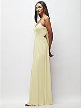 Side View Thumbnail - Butter Yellow Tie-Back Cutout Maxi Dress with Front Slit