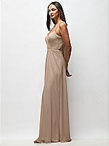 Side View Thumbnail - Topaz Tie-Back Cutout Maxi Dress with Front Slit
