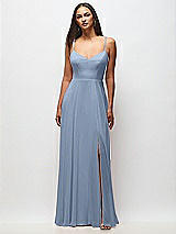 Front View Thumbnail - Cloudy Tie-Back Cutout Maxi Dress with Front Slit