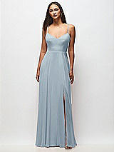 Front View Thumbnail - Mist Tie-Back Cutout Maxi Dress with Front Slit