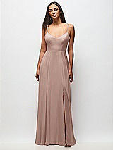 Front View Thumbnail - Neu Nude Tie-Back Cutout Maxi Dress with Front Slit