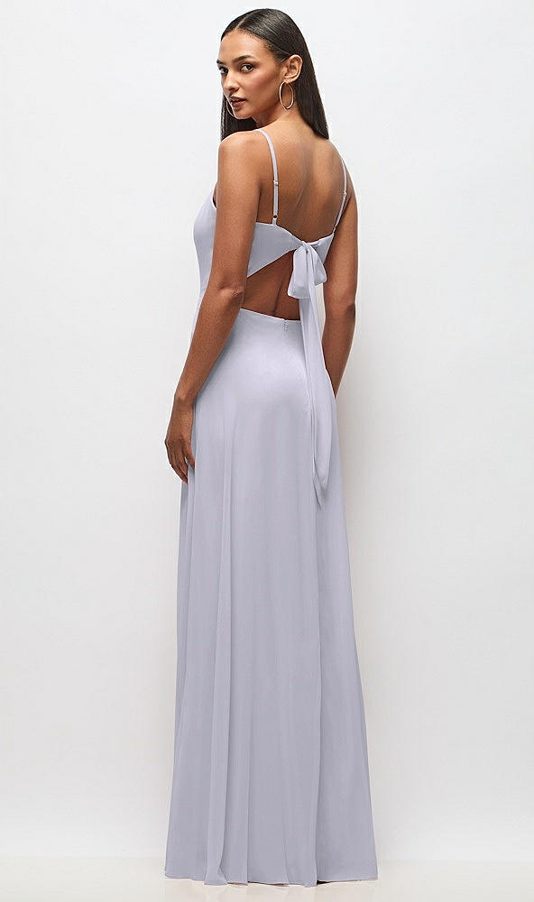 Back View - Silver Dove Tie-Back Cutout Maxi Dress with Front Slit