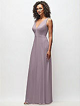 Side View Thumbnail - Lilac Dusk Deep V-Neck Chiffon Maxi Dress