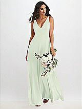 Alt View 1 Thumbnail - Mint Green Deep V-Neck Chiffon Maxi Dress
