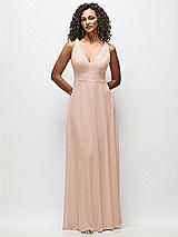Front View Thumbnail - Cameo Deep V-Neck Chiffon Maxi Dress