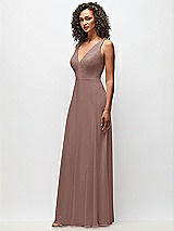 Side View Thumbnail - Sienna Deep V-Neck Chiffon Maxi Dress
