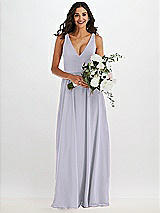 Alt View 2 Thumbnail - Silver Dove Deep V-Neck Chiffon Maxi Dress