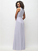 Rear View Thumbnail - Silver Dove Deep V-Neck Chiffon Maxi Dress