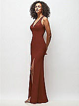Side View Thumbnail - Auburn Moon Criss-Cross Cutout Back Maxi Dress with Front Slit
