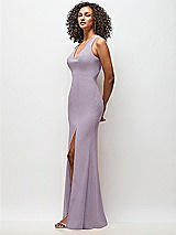 Side View Thumbnail - Lilac Haze Criss-Cross Cutout Back Maxi Dress with Front Slit
