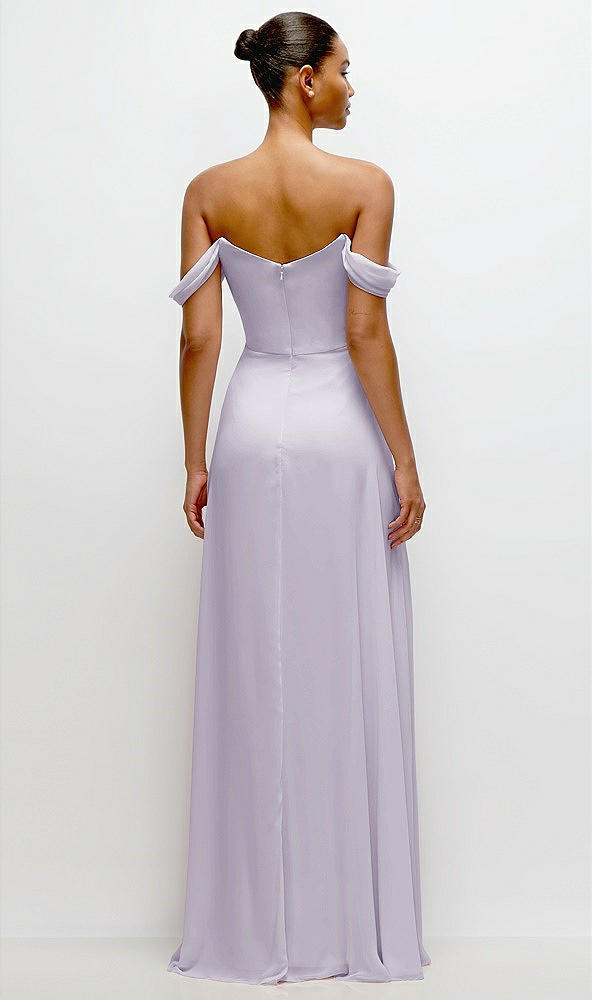 Back View - Moondance Off-the-Shoulder Draped Neckline Maxi Dress