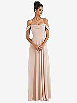 Alt View 1 Thumbnail - Cameo Off-the-Shoulder Draped Neckline Maxi Dress