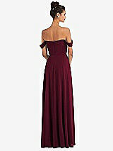 Alt View 2 Thumbnail - Cabernet Off-the-Shoulder Draped Neckline Maxi Dress