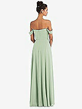 Alt View 2 Thumbnail - Celadon Off-the-Shoulder Draped Neckline Maxi Dress