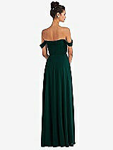 Alt View 2 Thumbnail - Evergreen Off-the-Shoulder Draped Neckline Maxi Dress