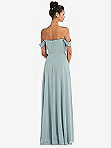 Alt View 2 Thumbnail - Morning Sky Off-the-Shoulder Draped Neckline Maxi Dress