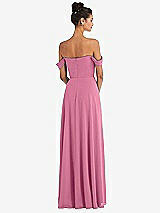 Alt View 2 Thumbnail - Orchid Pink Off-the-Shoulder Draped Neckline Maxi Dress