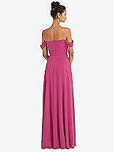 Alt View 2 Thumbnail - Tea Rose Off-the-Shoulder Draped Neckline Maxi Dress