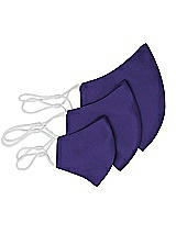 Rear View Thumbnail - Grape Satin Twill Reusable Face Mask