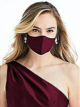 Alt View 2 Thumbnail - Cabernet Satin Twill Reusable Face Mask