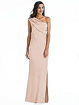 Alt View 1 Thumbnail - Cameo Draped One-Shoulder Convertible Maxi Slip Dress