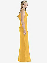 Side View Thumbnail - NYC Yellow Asymmetrical One-Shoulder Cowl Maxi Slip Dress