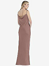 Rear View Thumbnail - Sienna Asymmetrical One-Shoulder Cowl Maxi Slip Dress