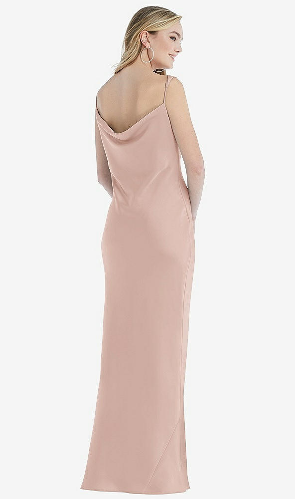 Back View - Toasted Sugar Asymmetrical One-Shoulder Cowl Maxi Slip Dress