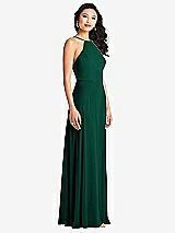 Side View Thumbnail - Hunter Green Bella Bridesmaids Dress BB129