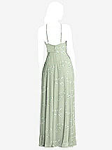 Rear View Thumbnail - Vintage Primrose Sage Bella Bridesmaids Dress BB129