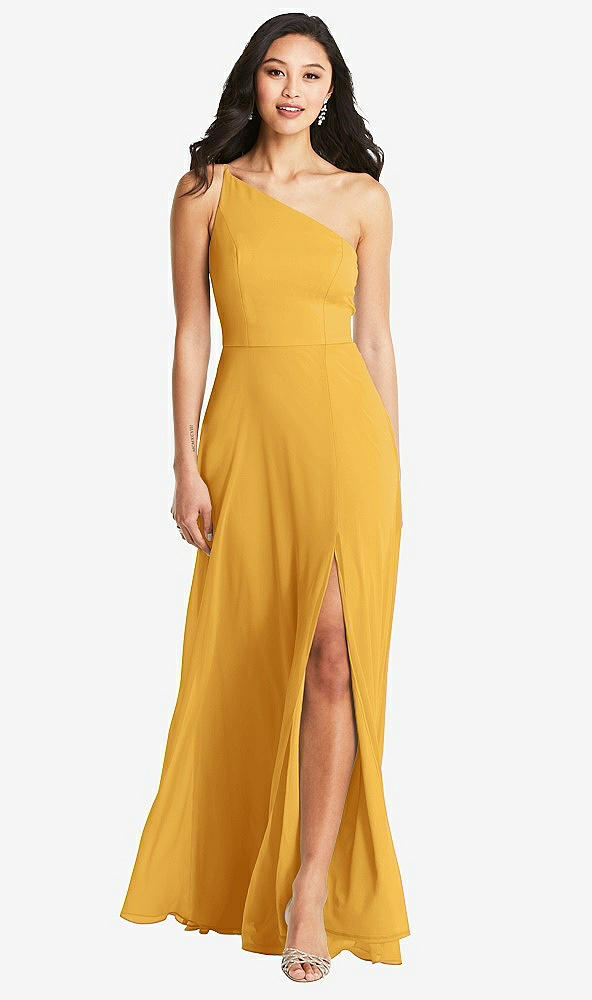 Front View - NYC Yellow Bella Bridesmaids Dress BB130