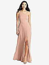 Front View Thumbnail - Pale Peach Bella Bridesmaids Dress BB130