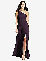 Front View Thumbnail - Aubergine Bella Bridesmaids Dress BB130